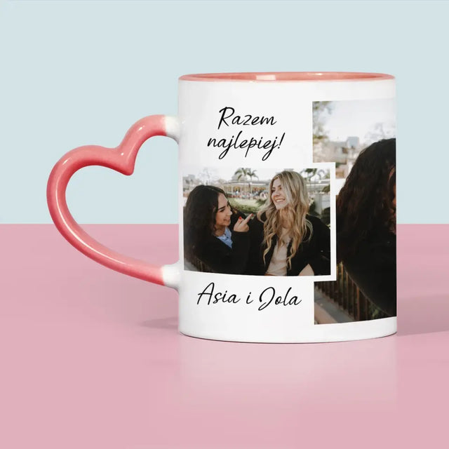 Fotokolaż: Przyjaciółki Razem Najlepiej - Kubek z Nadrukiem