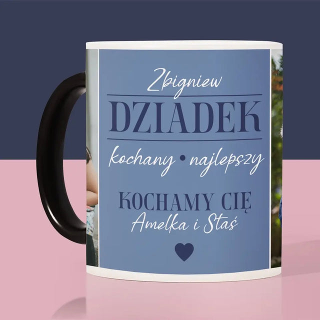 Fotokolaż: Kochany Dziadek - Kubek z Nadrukiem