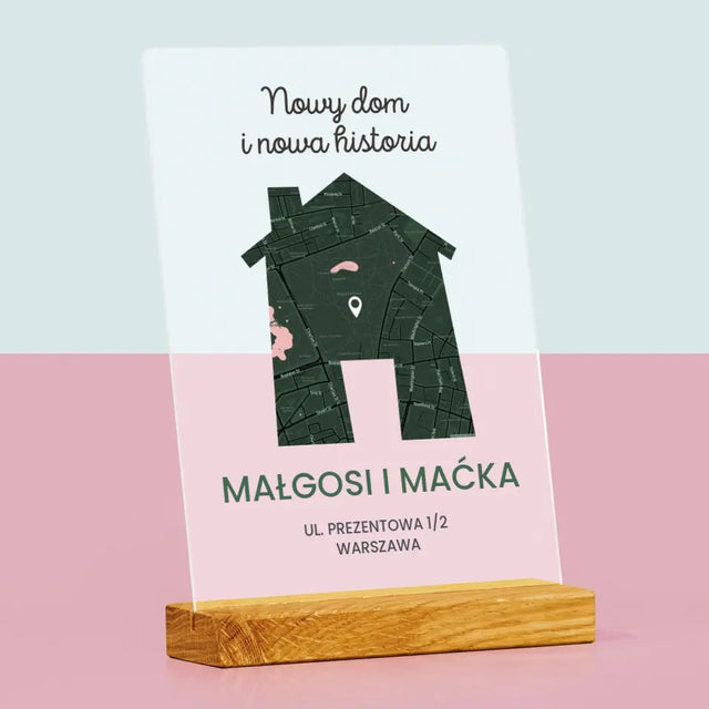 Mapa Miasta: Nowy Dom - Wydruk Na Szkle Akrylowym