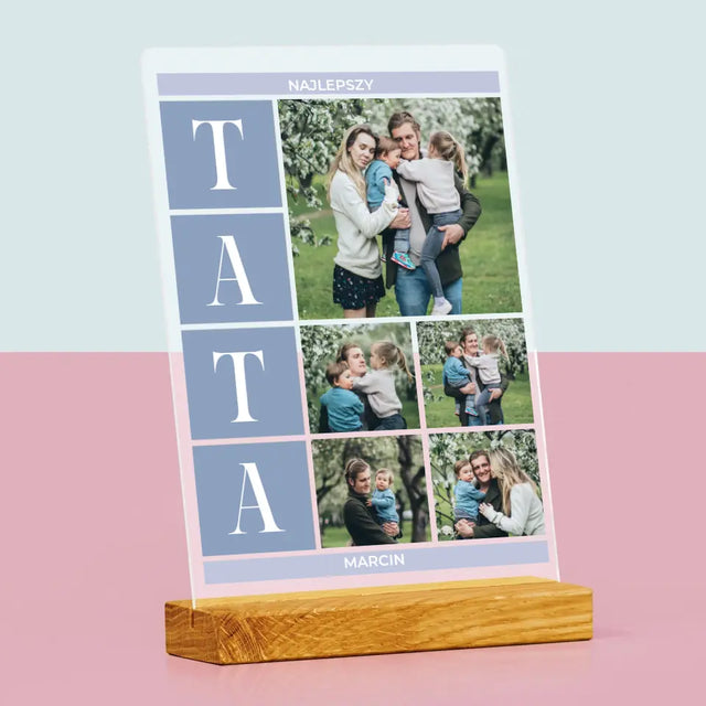 Fotokolaż: Najlepszy Tata - Wydruk Na Szkle Akrylowym