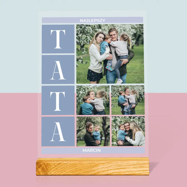 Fotokolaż: Najlepszy Tata - Wydruk Na Szkle Akrylowym