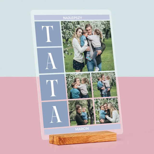Fotokolaż: Najlepszy Tata - Wydruk Na Szkle Akrylowym