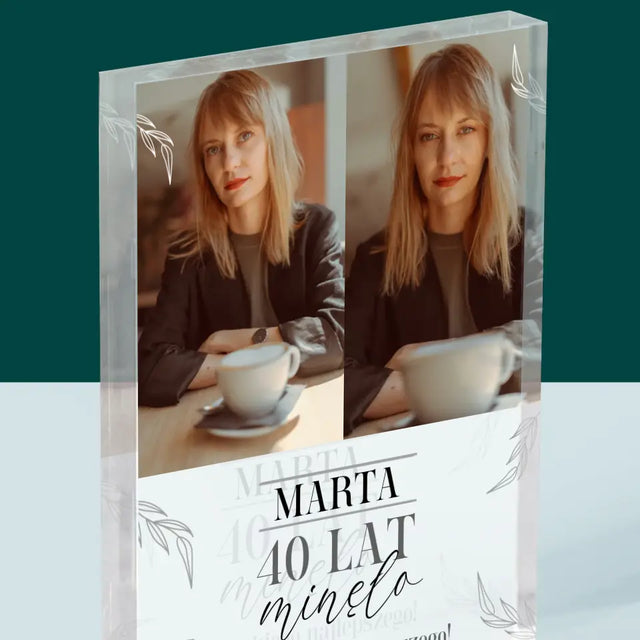 Fotokolaż: 40 Lat Minęło - Blok Akrylowy z Nadrukiem