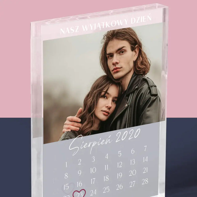 Zdjęcie i Podpis: Nasz Wyjątkowy Dzień - Blok Akrylowy z Nadrukiem