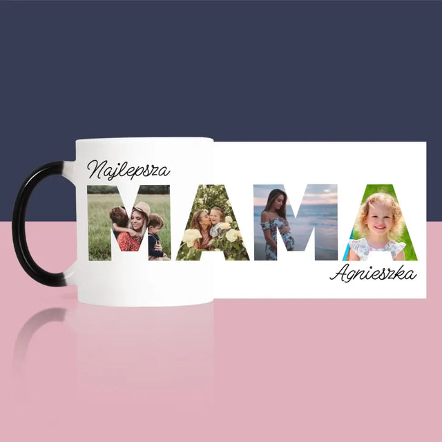 Słowo Ze Zdjęć: Mama - Kubek z Nadrukiem