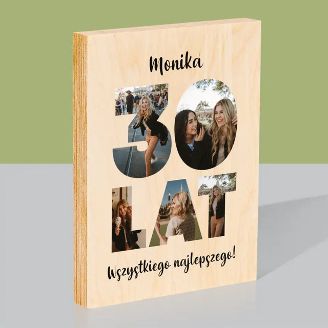 Słowo Ze Zdjęć: 30 Lat - Wydruk Na Drewnie