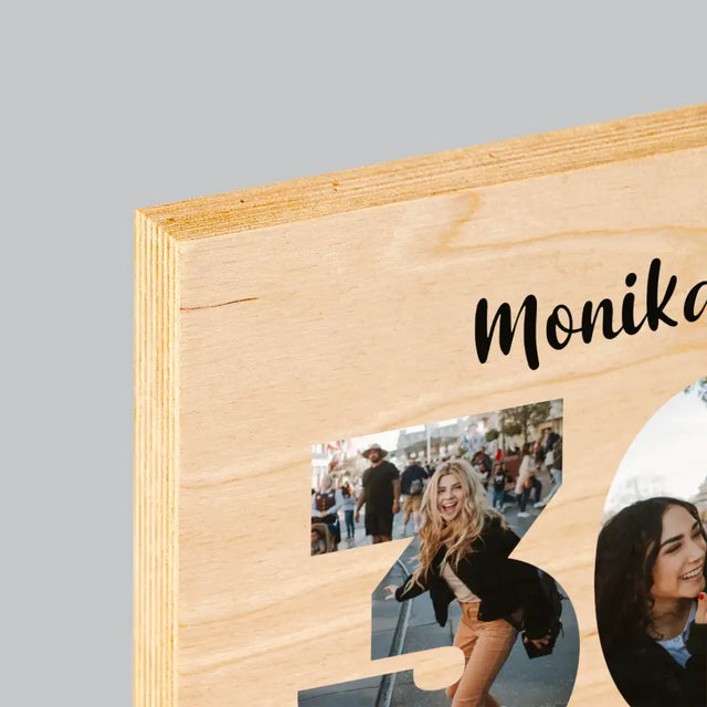 Słowo Ze Zdjęć: 30 Lat - Wydruk Na Drewnie