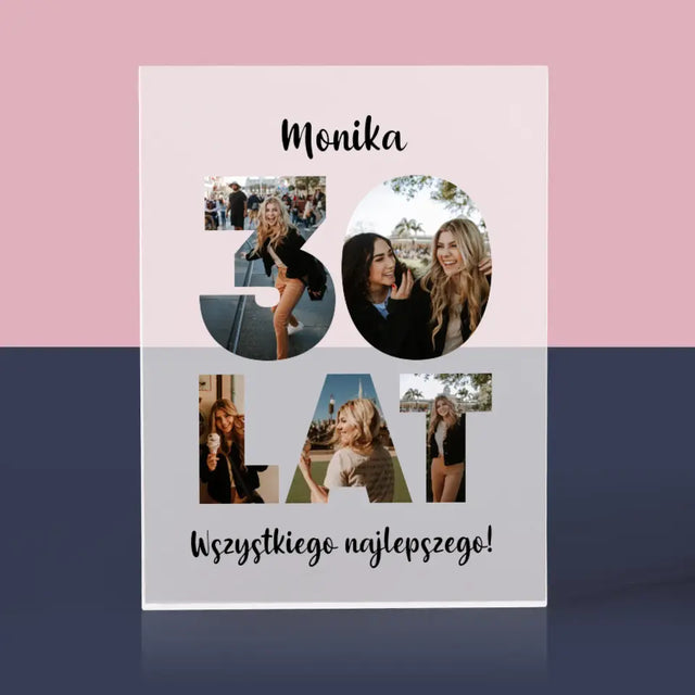 Słowo Ze Zdjęć: 30 Lat - Blok Akrylowy z Nadrukiem