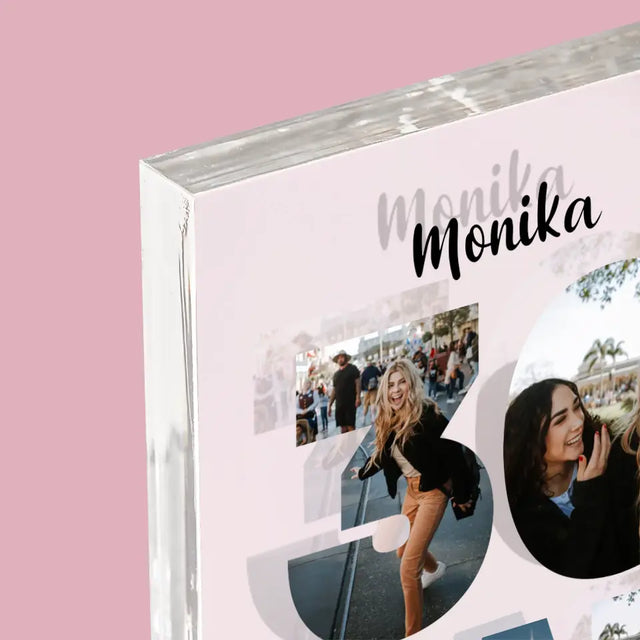 Słowo Ze Zdjęć: 30 Lat - Blok Akrylowy z Nadrukiem