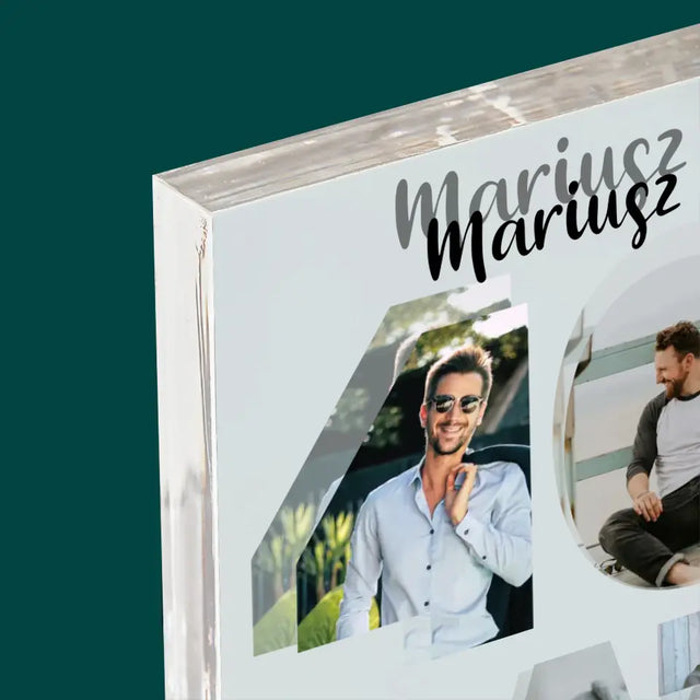 Słowo Ze Zdjęć: 40 Lat - Blok Akrylowy z Nadrukiem