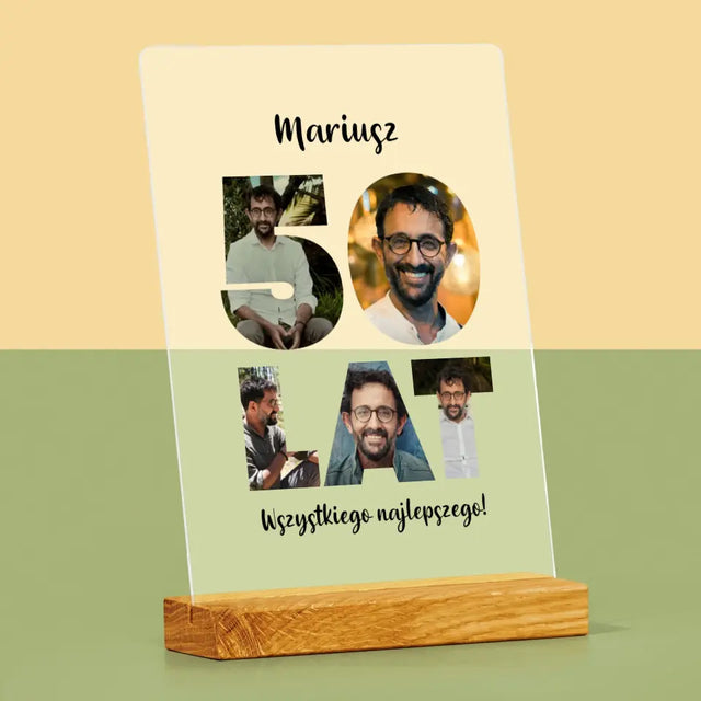 Słowo Ze Zdjęć: 50 Lat - Wydruk Na Szkle Akrylowym