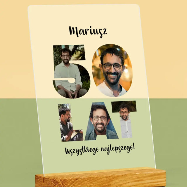 Słowo Ze Zdjęć: 50 Lat - Wydruk Na Szkle Akrylowym