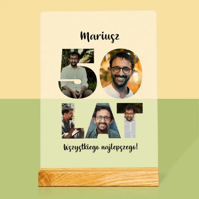 Słowo Ze Zdjęć: 50 Lat - Wydruk Na Szkle Akrylowym