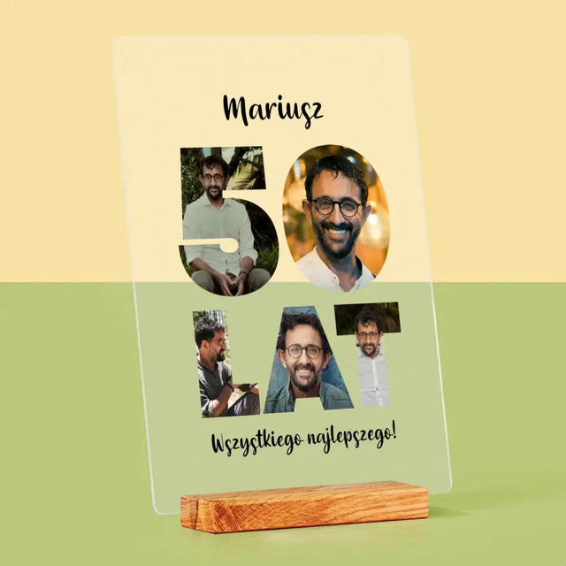 Słowo Ze Zdjęć: 50 Lat - Wydruk Na Szkle Akrylowym