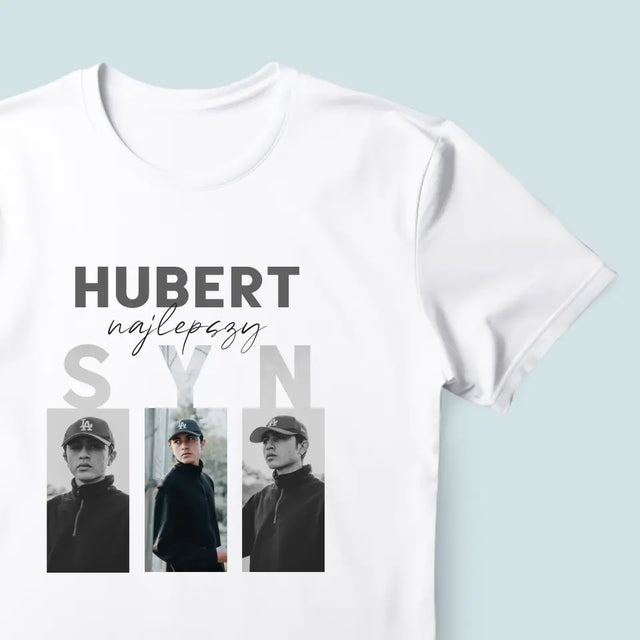 Fotokolaż: Najlepszy Syn - Koszulka Męska z Nadrukiem