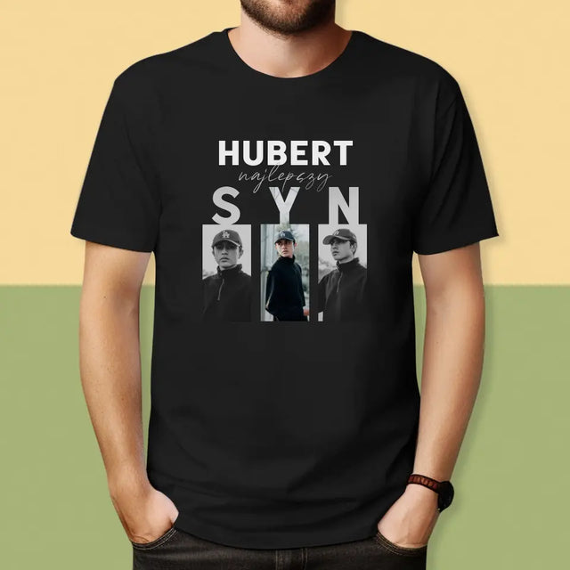 Fotokolaż: Najlepszy Syn - Koszulka Męska z Nadrukiem