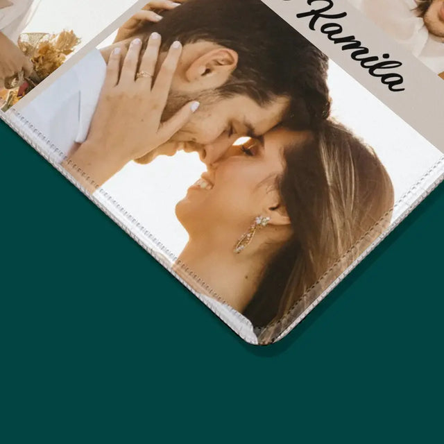 Fotokolaż: 4 Zdjęcia i Podpis - Podkładka Pod Myszkę