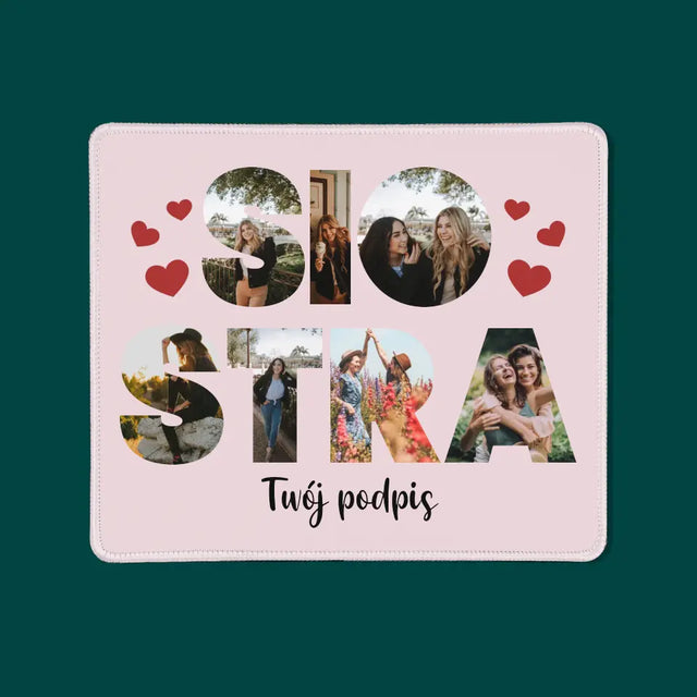 Słowo Ze Zdjęć: Siostra - Podkładka Pod Myszkę