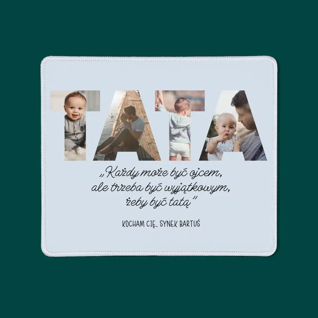 Słowo Ze Zdjęć: Mój Wyjątkowy Tata - Podkładka Pod Myszkę