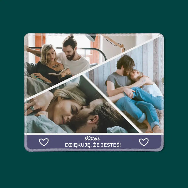 Fotokolaż: Dziękuję, Że Jesteś - Podkładka Pod Myszkę