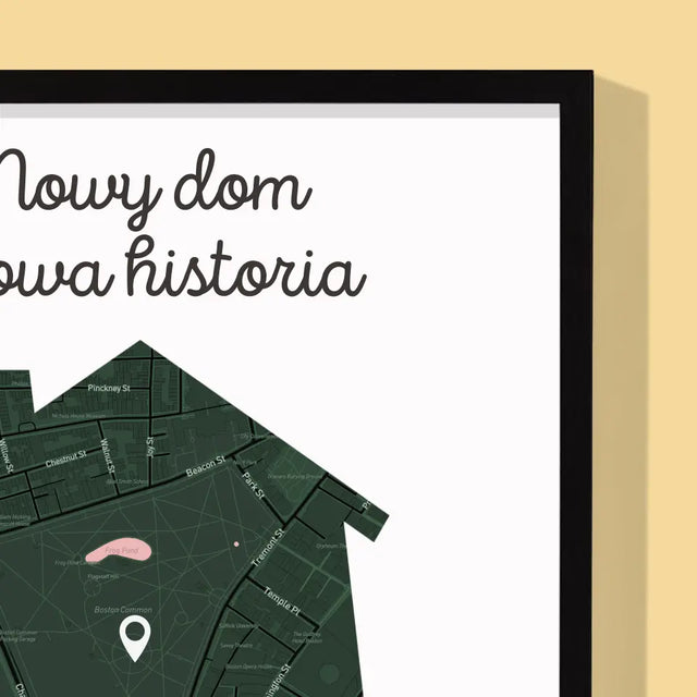 Mapa Miasta: Nowy Dom - Wydruk Obramowany