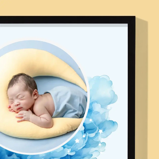 Metryczka Dziecka: Znak Zodiaku Chłopiec - Wydruk Obramowany