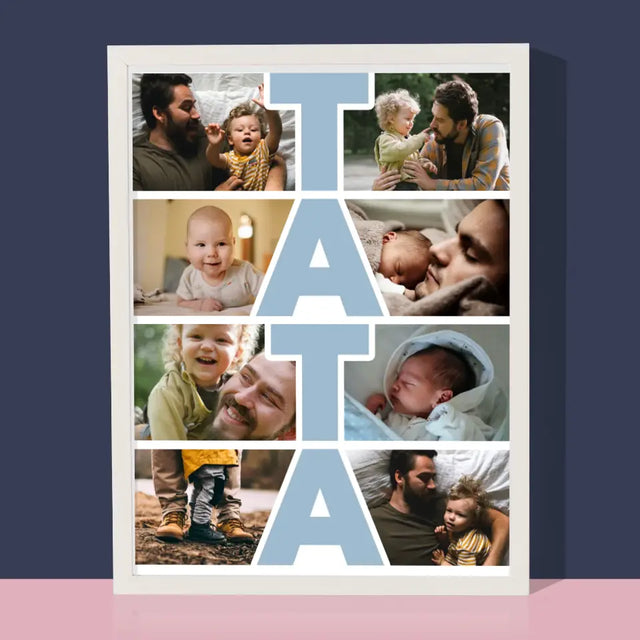 Fotokolaż: Tata - Wydruk Obramowany