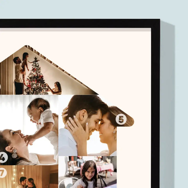 Kształt Ze Zdjęć: Dom Rodzinny - Wydruk Obramowany