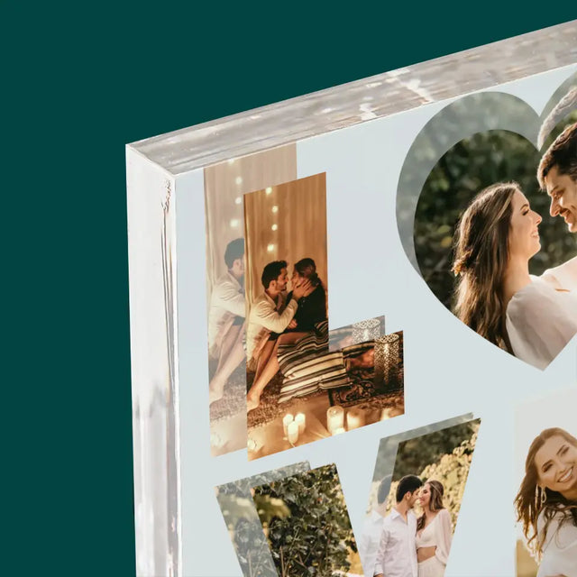 Słowo Ze Zdjęć: Love - Blok Akrylowy z Nadrukiem