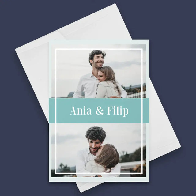 Fotokolaż: Para Imiona - Kartka z Życzeniami