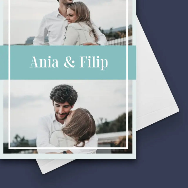 Fotokolaż: Para Imiona - Kartka z Życzeniami