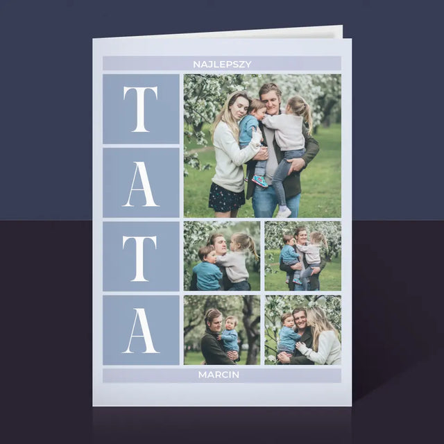 Fotokolaż: Najlepszy Tata - Kartka z Życzeniami