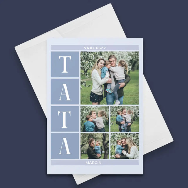 Fotokolaż: Najlepszy Tata - Kartka z Życzeniami