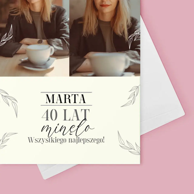 Fotokolaż: 40 Lat Minęło - Kartka z Życzeniami