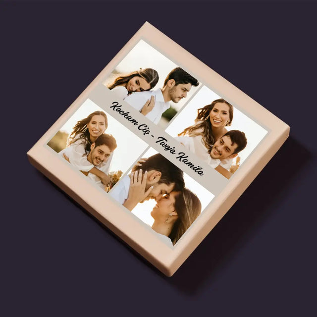 Fotokolaż: 4 Zdjęcia i Podpis - Personalizowane Puzzle