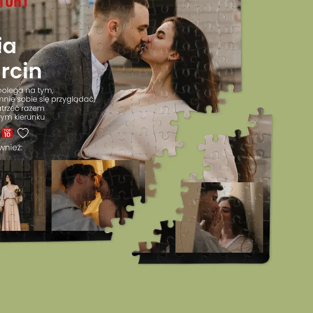 Fotokolaż: Miłosna Historia - Personalizowane Puzzle