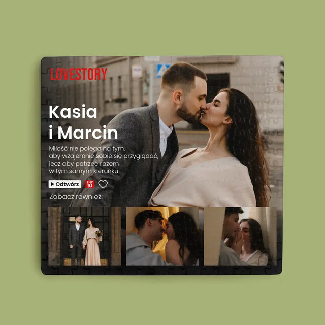 Fotokolaż: Miłosna Historia - Personalizowane Puzzle