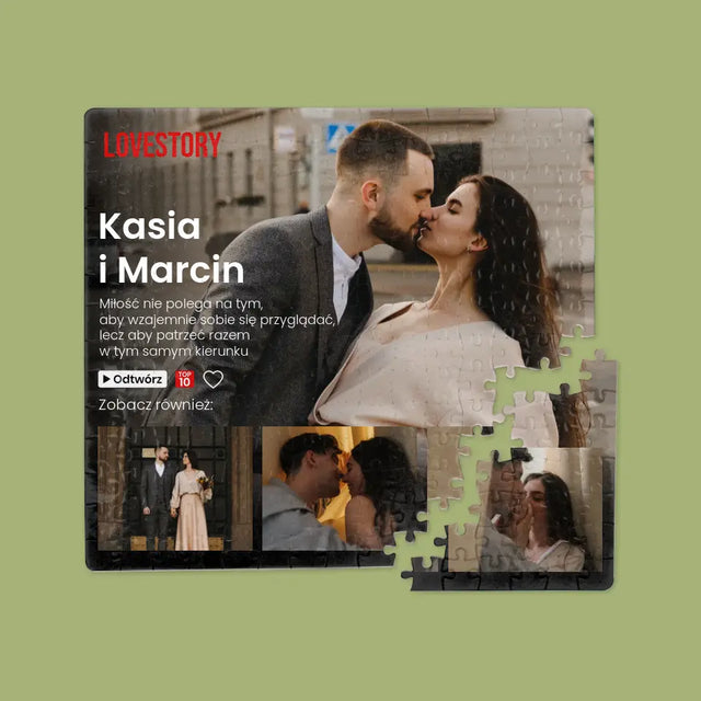 Fotokolaż: Miłosna Historia - Personalizowane Puzzle