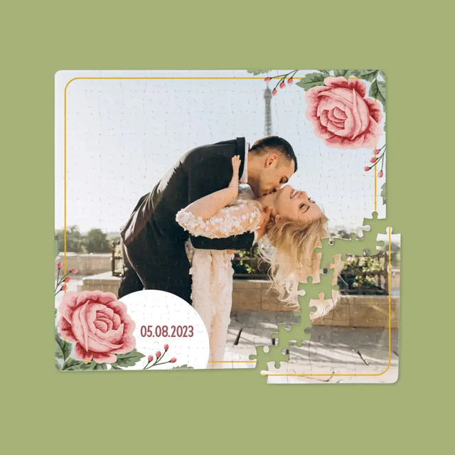 Fotokolaż: Wasza Data - Personalizowane Puzzle