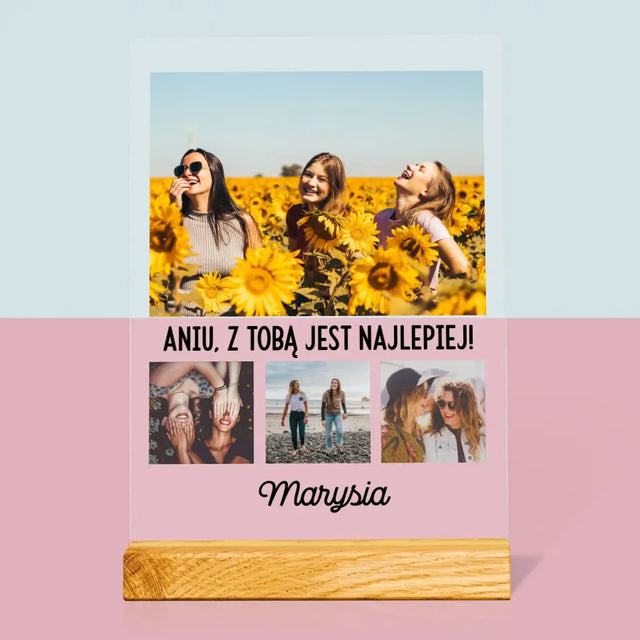 Fotokolaż: Najlepsze Przyjaciółki - Wydruk Na Szkle Akrylowym