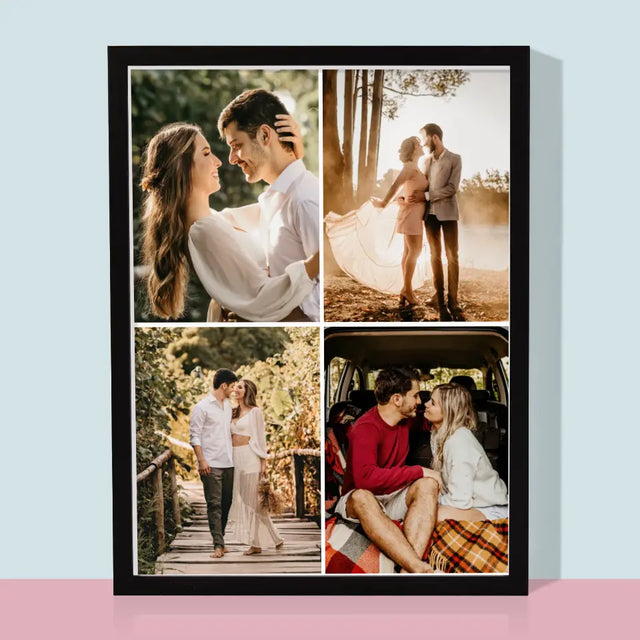 Fotokolaż: 4 Zdjęcia - Wydruk Obramowany