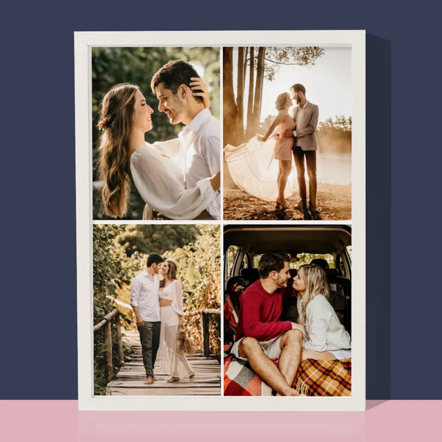 Fotokolaż: 4 Zdjęcia - Wydruk Obramowany