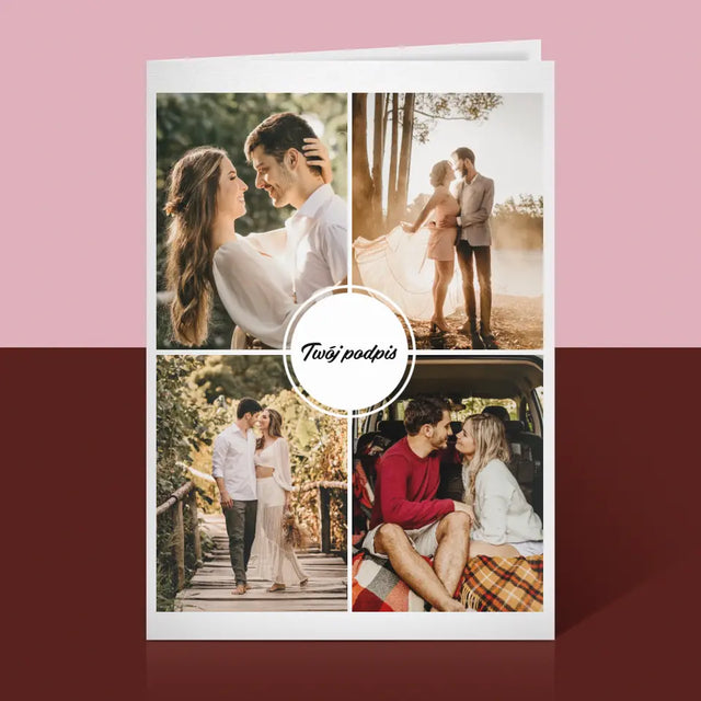 Fotokolaż: 4 Zdjęcia - Kartka z Życzeniami