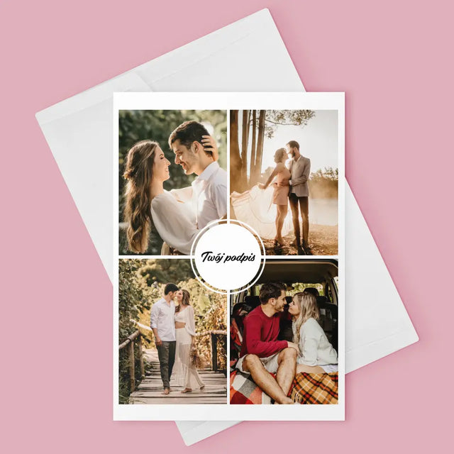 Fotokolaż: 4 Zdjęcia - Kartka z Życzeniami