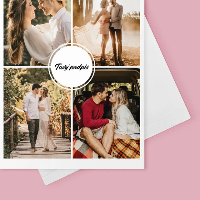 Fotokolaż: 4 Zdjęcia - Kartka z Życzeniami