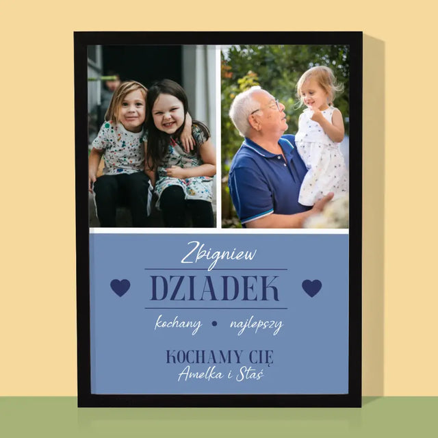 Fotokolaż: Kochany Dziadek - Wydruk Obramowany