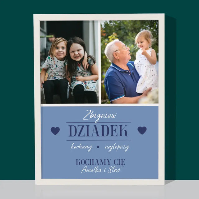 Fotokolaż: Kochany Dziadek - Wydruk Obramowany