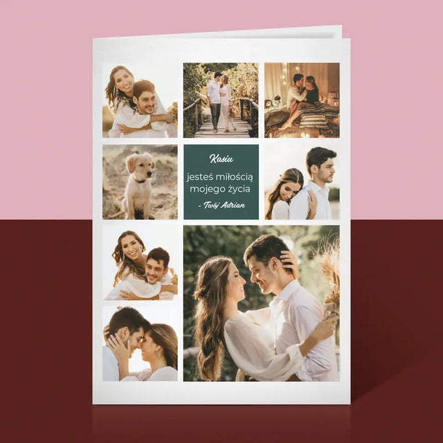 Fotokolaż: Miłosny - Kartka z Życzeniami