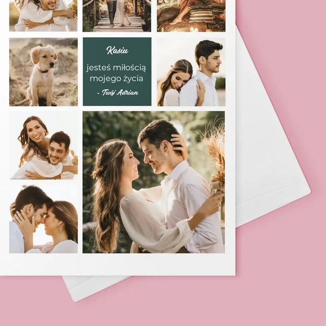 Fotokolaż: Miłosny - Kartka z Życzeniami