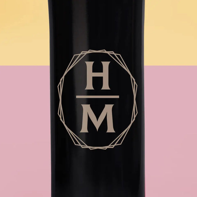 Monogram: Inicjały w Ramce - Kubek Termiczny z Grawerem